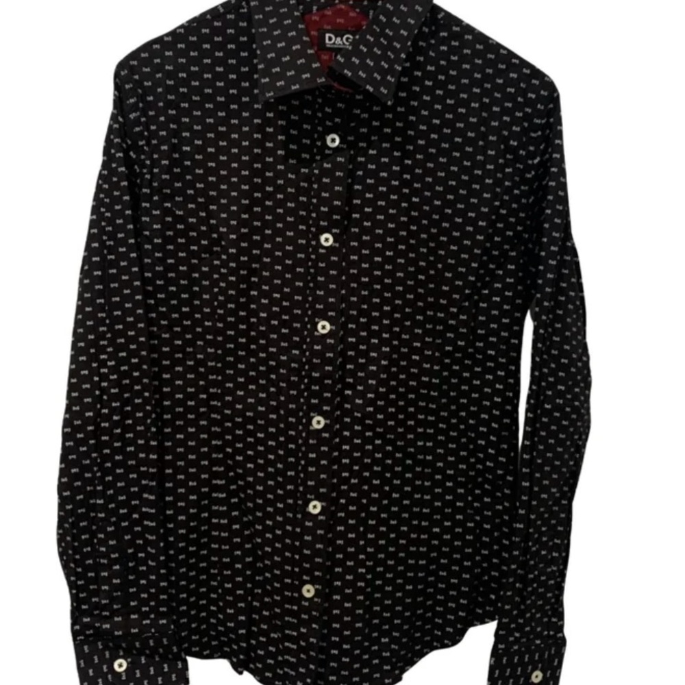 D&G Black Patterned Men's Shirt
